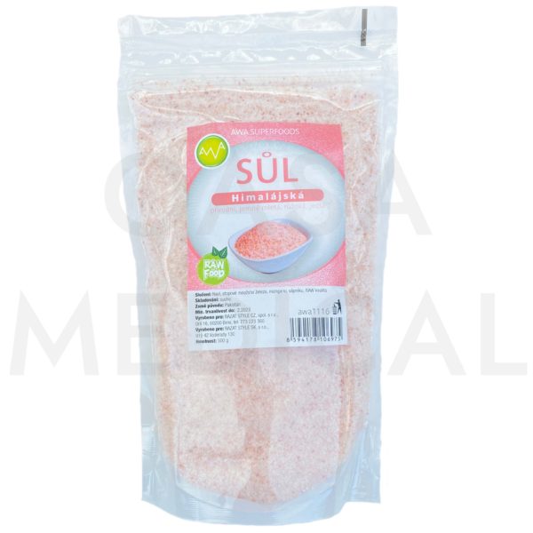 AWA superfoods Himalájská sůl přírodní mletá jemná růžová RAW 500g